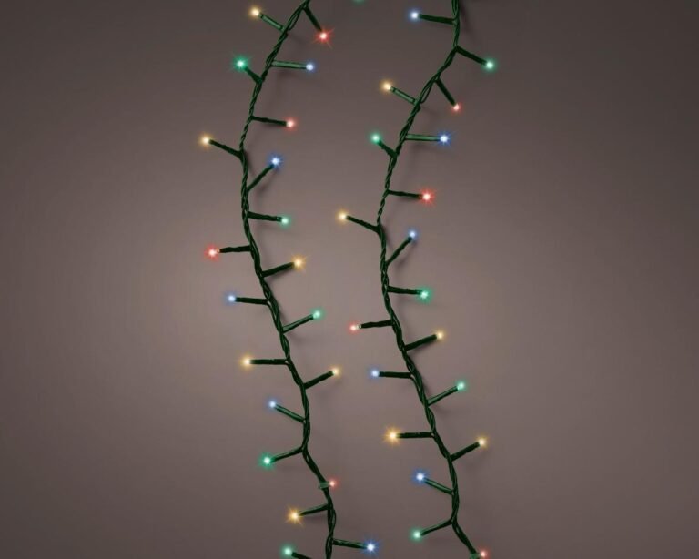 LED Multi 500 Count Lights 36ft. Compact Light Set with Green Wire