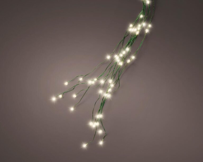 Micro LED Warm White Tree Bunch 832 Light Set 7.94 ft. with Green Wire