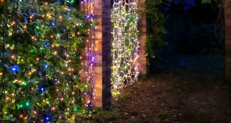 Crownvine Multicolour Static Curtain Lights � Black Rubber Cable (For Crownvine 230V Connectable Lights)