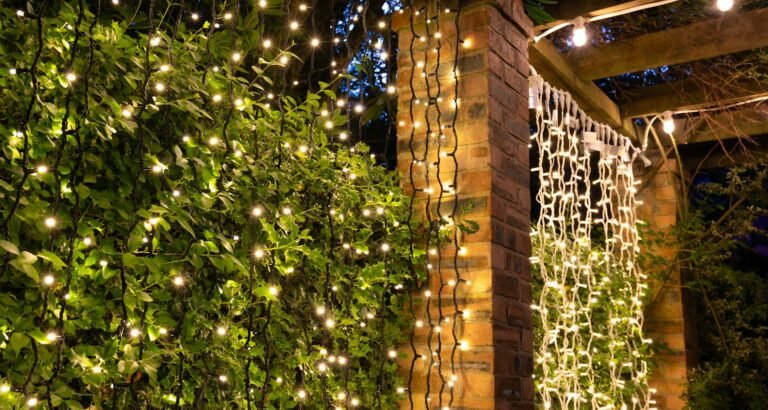 Crownvine Warm White Static Curtain Lights � Black Rubber Cable (For Crownvine 230V Connectable Lights)