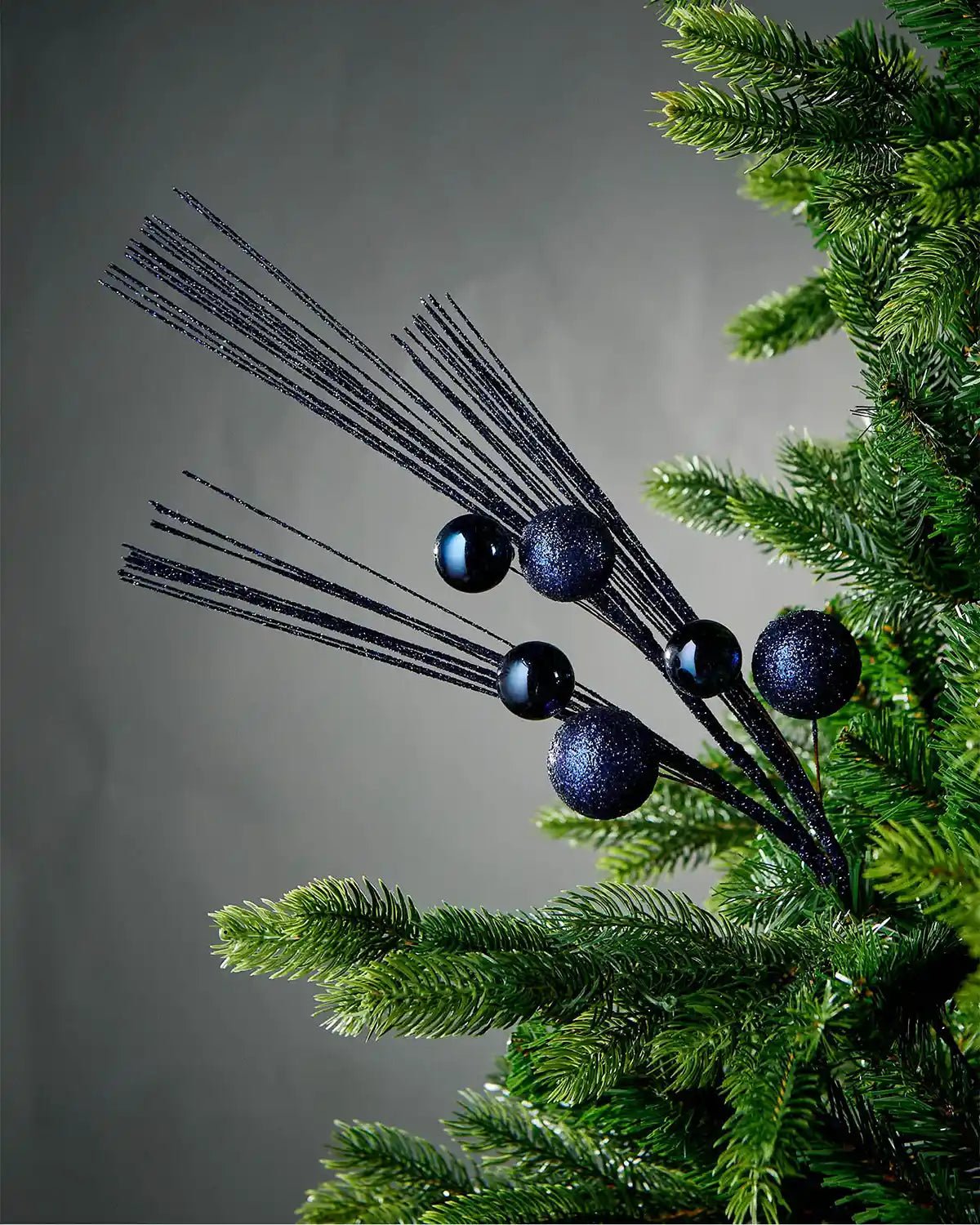 Glitter Bauble Spray, Navy Blue, 72 cm