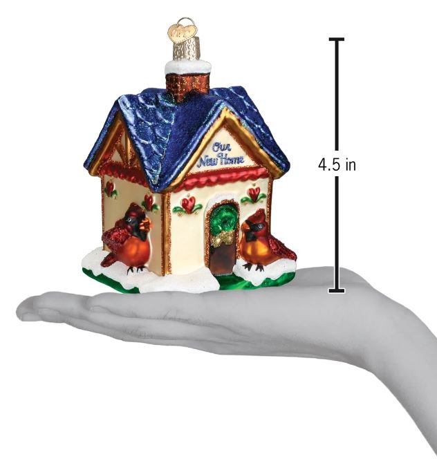Old World Our New Home Glass Christmas Ornament - Image 3