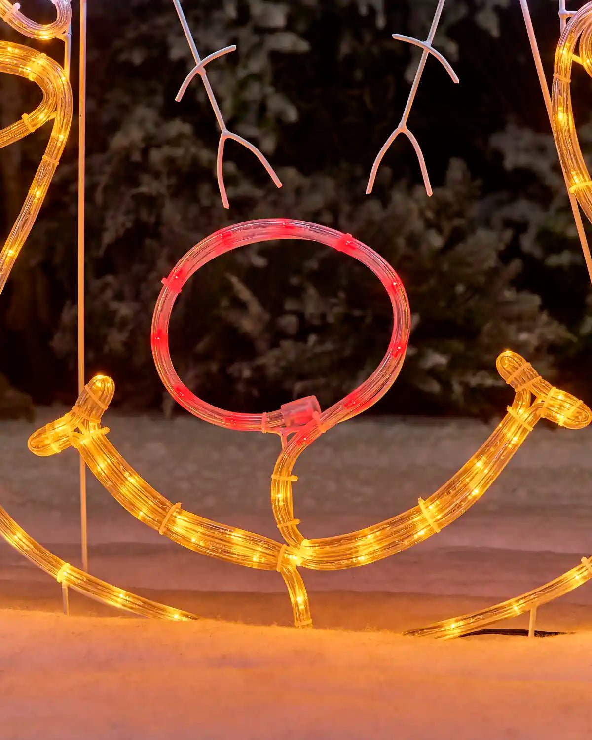 Pre-Lit Rudolph the Red Nose Reindeer Rope Light Silhouette, 80 cm - Image 2