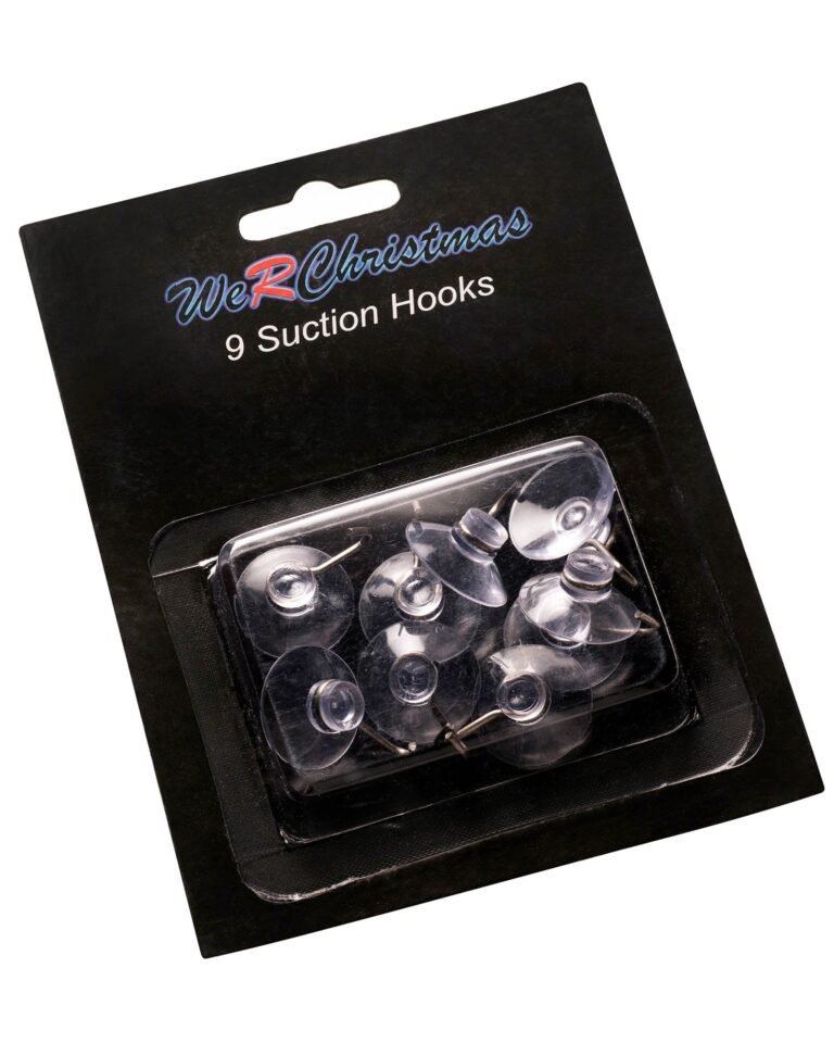 Pack of 9 Multi-Purpose Suction Clips with Hook