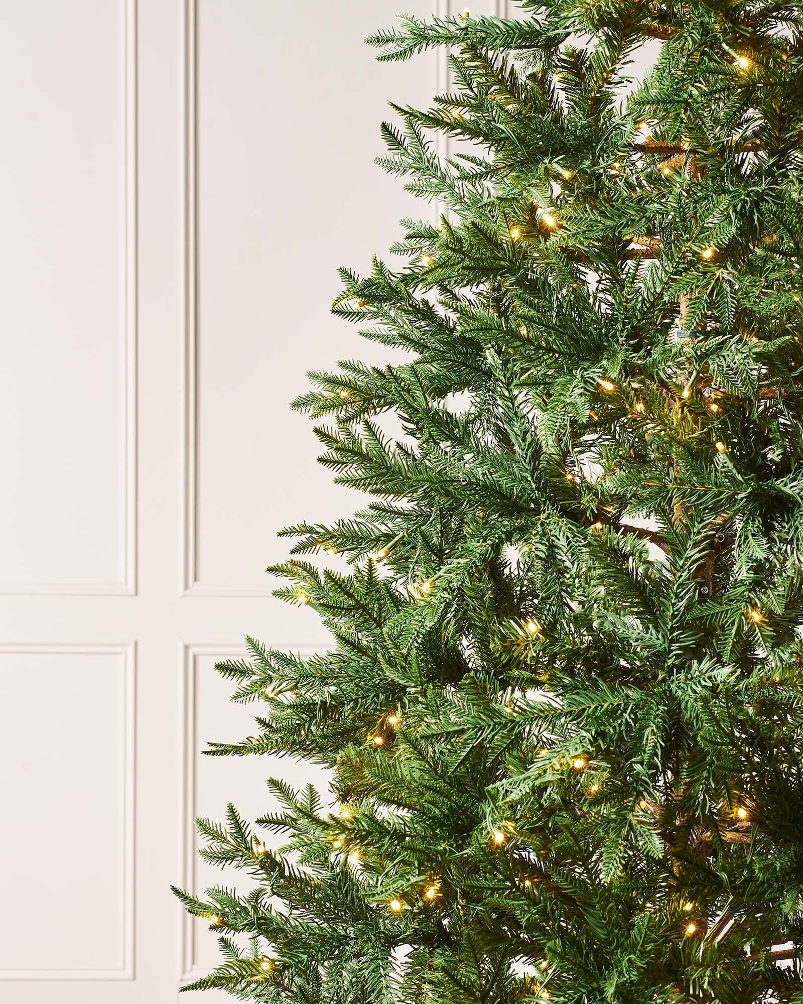 Pre-Lit Mixed Pine Natural Bark Christmas Tree - Image 4