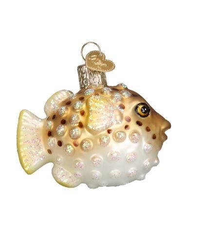 Old World Pufferfish Glass Christmas Ornament - Image 5