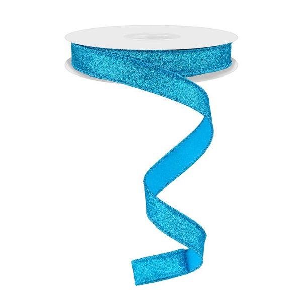 Shimmer Glitter Turquoise Ribbon 5/8"x 10yds