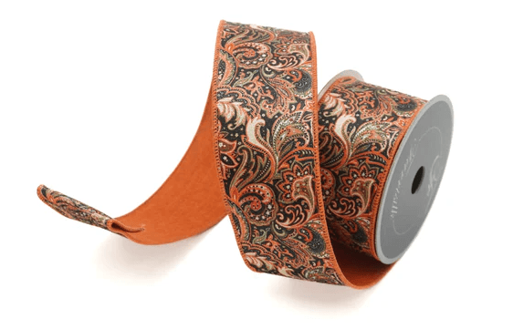 Amber Leaves Ribbon 2.5"X5yd