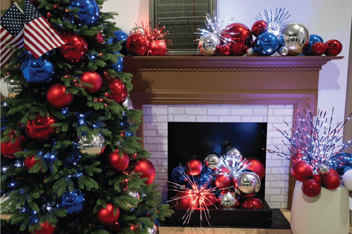 Blue Shiny Shatterproof Ball Ornament 8" - Image 3