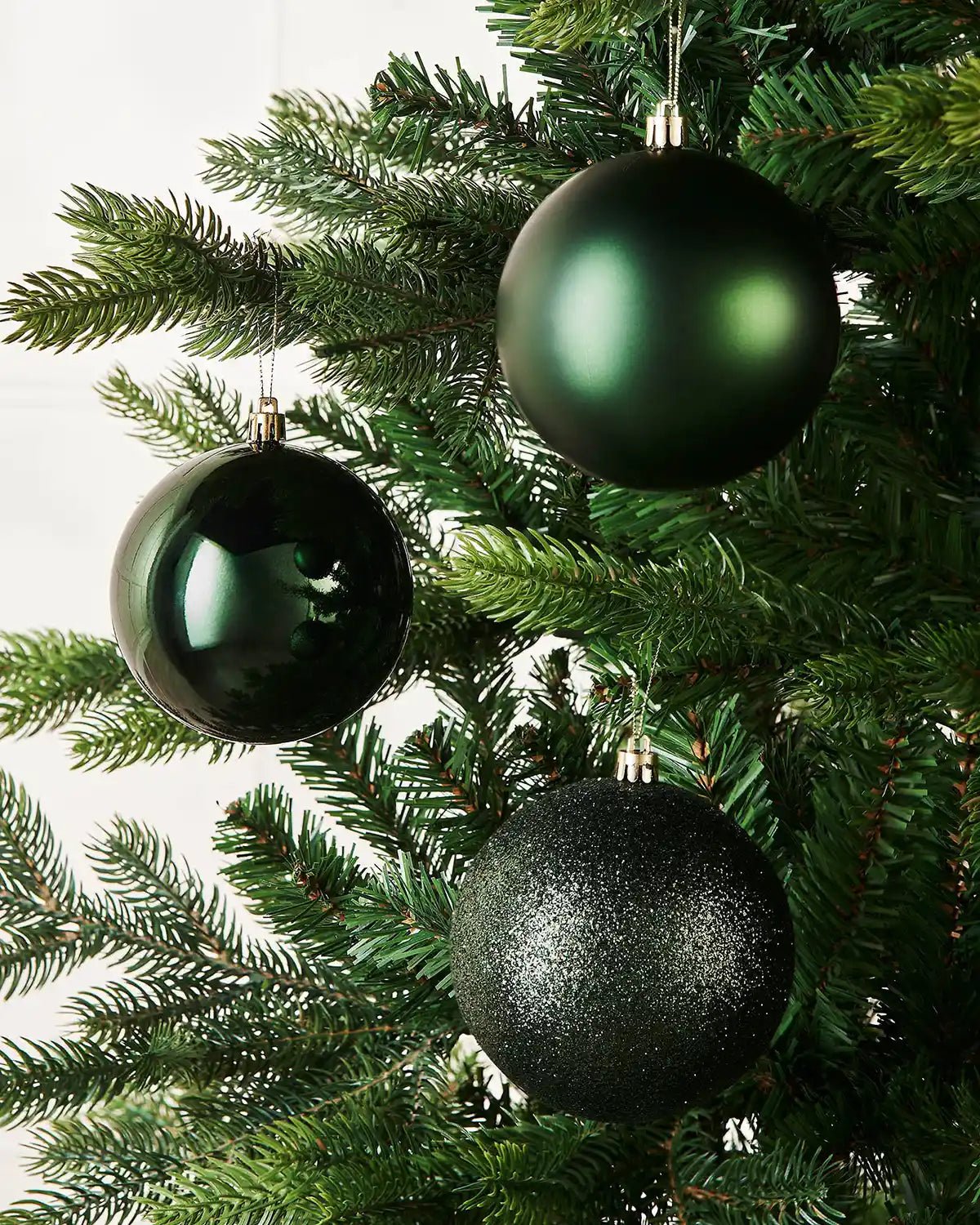 Set of 9 Shatterproof Baubles, Sage Green - Image 2