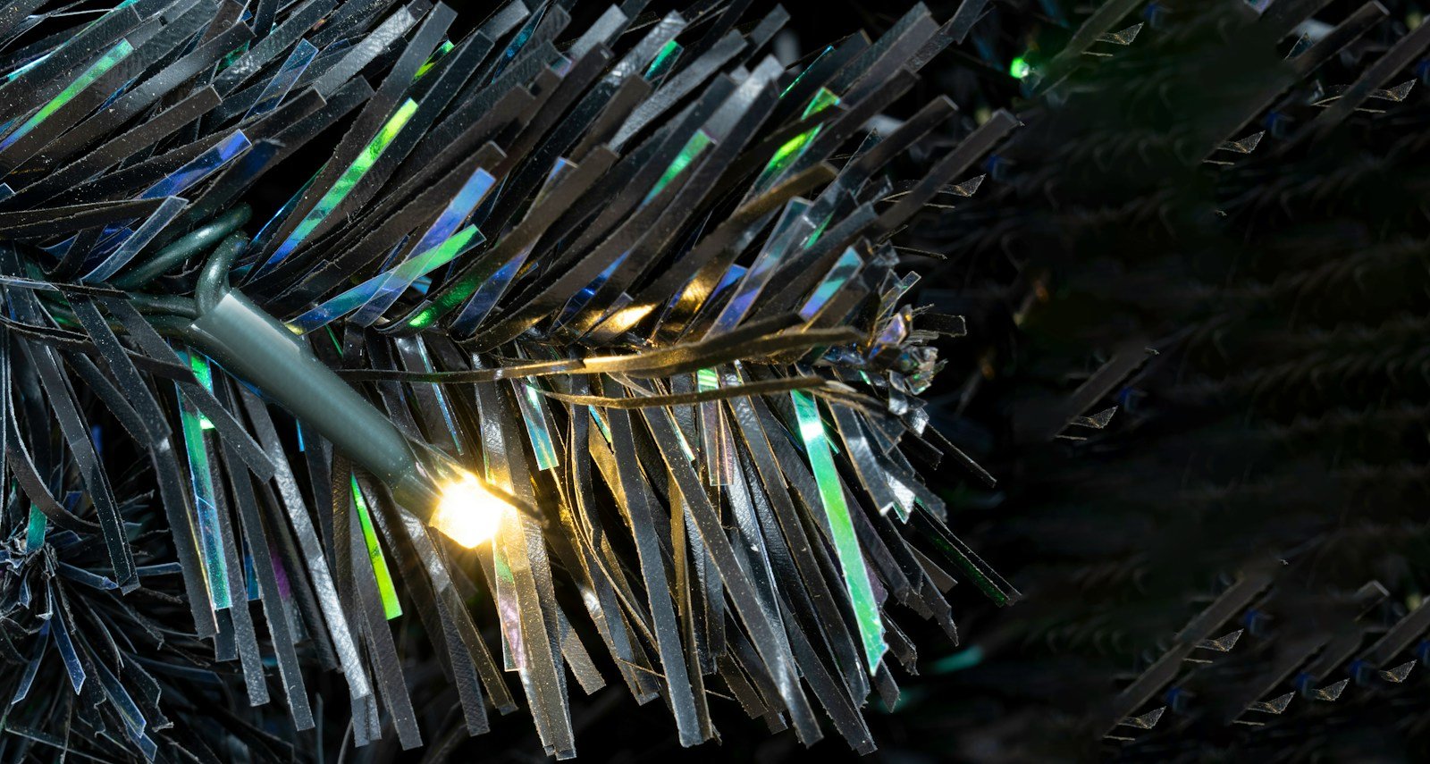 The Pre-lit Black Iridescence Pine Tree with Warm White Lights (6ft to 7ft) - Image 3