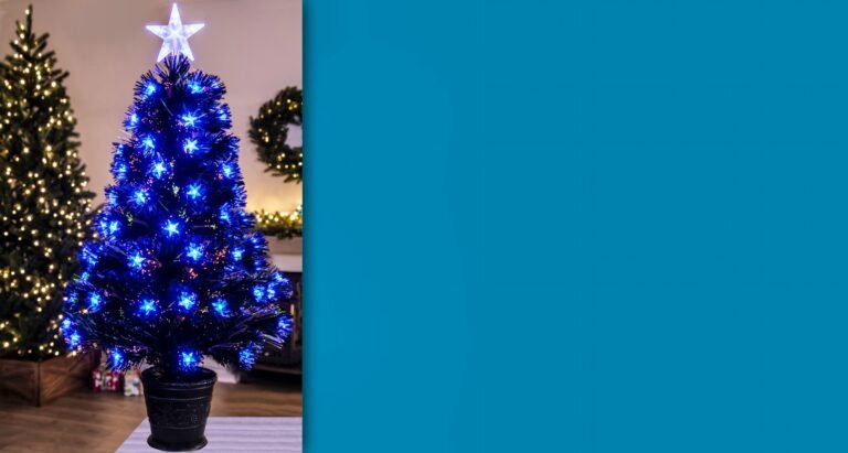 The 3ft Black Blue Star Fibre Optic Tree