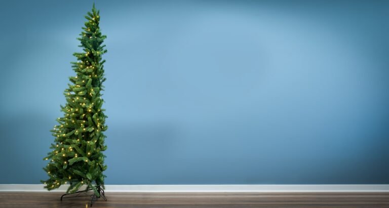 The Pre-lit Ultra Devonshire Half Tree with Warm White Lights (4ft to 7ft)