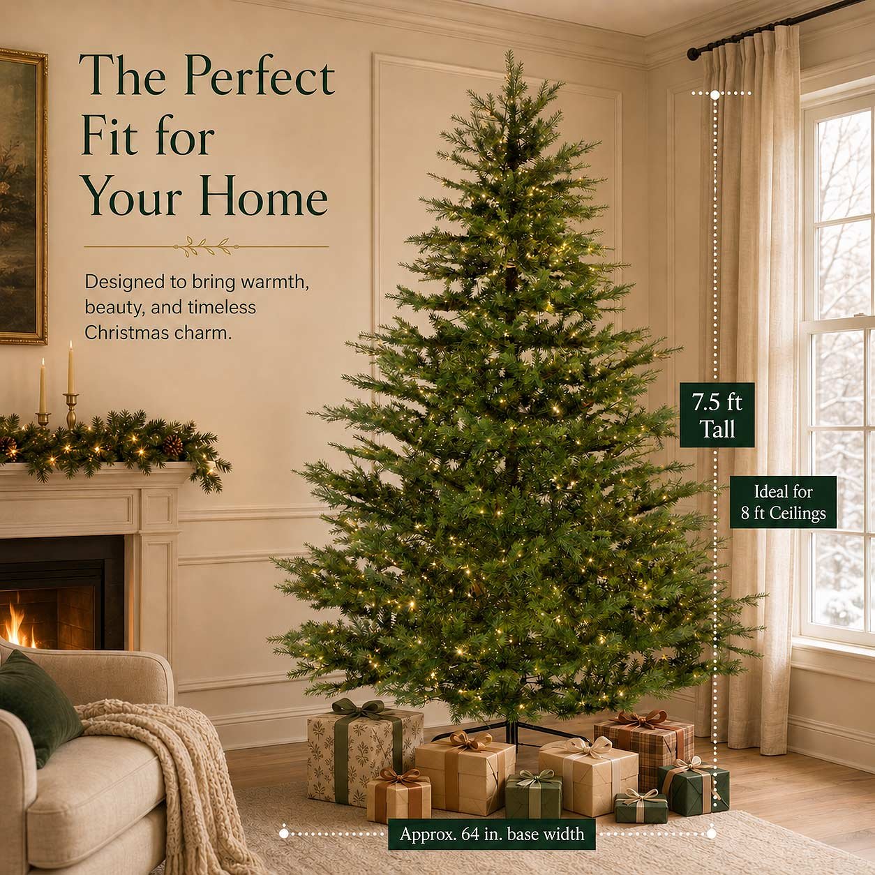 10' Victorian Fir Tree-ColorChange 3mm LED PowerPole - Image 8