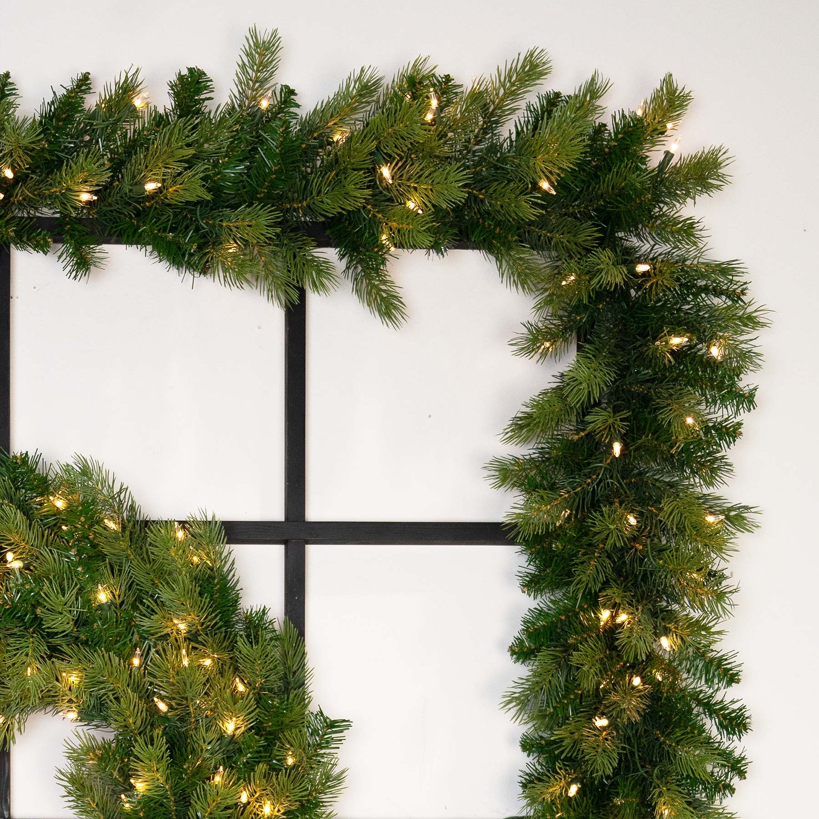 6' X 14" Annabelle Pine Garland - Battery Operated Clear LED - Image 2