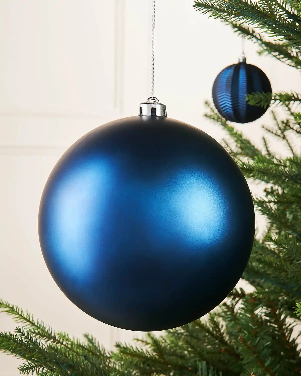 Navy Oversized Shatterproof Bauble, Matt, 20 cm — 20 cm / Matt - Image 2