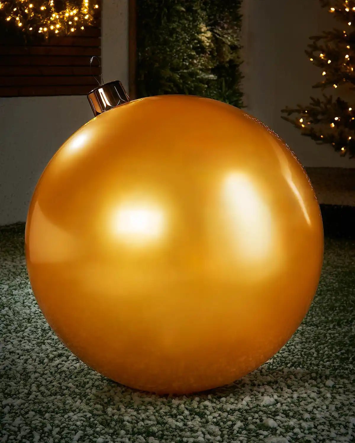 Gold Inflatable Christmas Bauble, 76 cm — Gold / XL