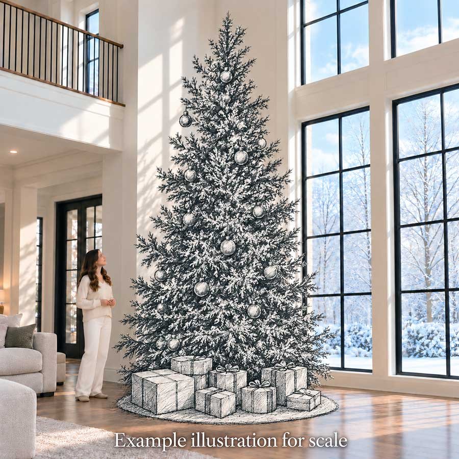12' Geneva Fir Tree - Clear LED - Image 4
