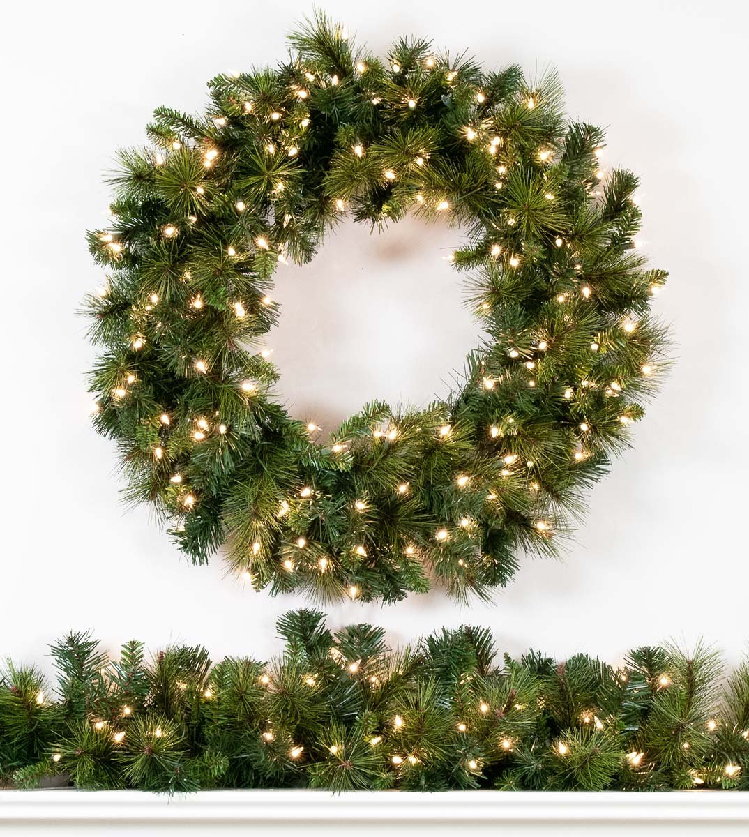 48" Brighton Pine Wreath Unlit - Image 4