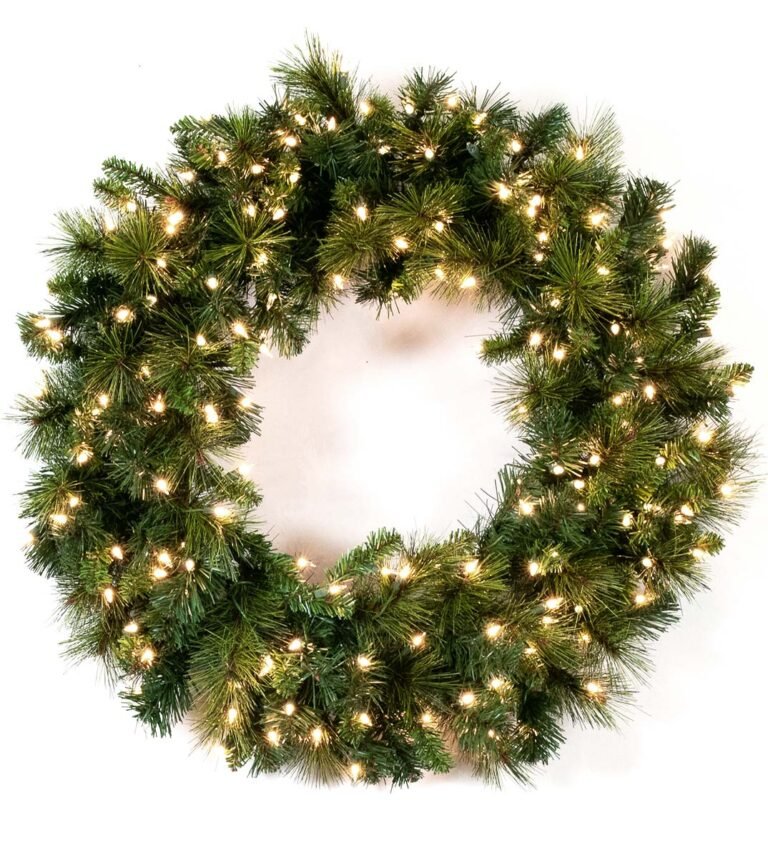 24" Brighton Pine Wreath - Clear