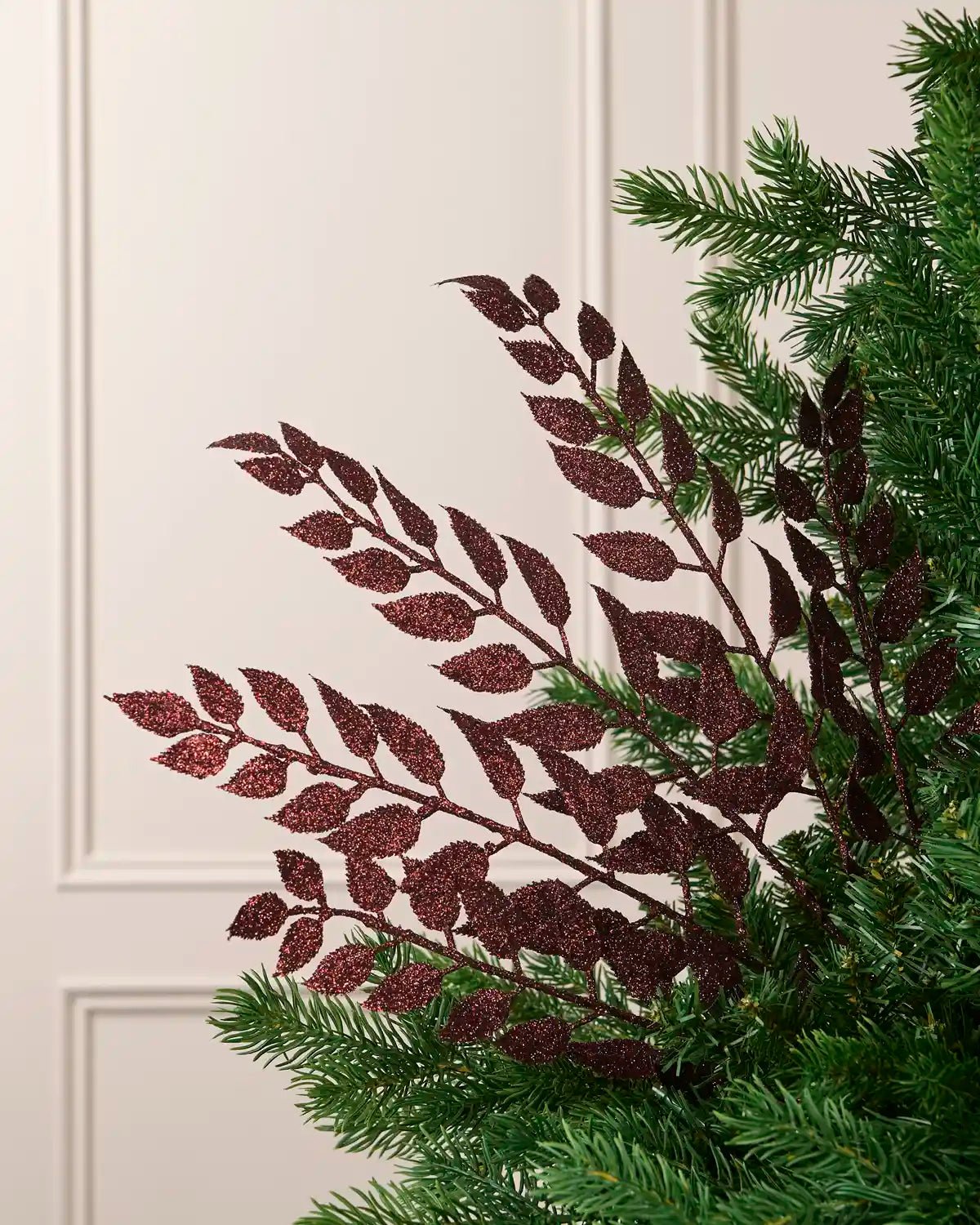 Burgundy Leaf Christmas Tree Spray, 73 cm