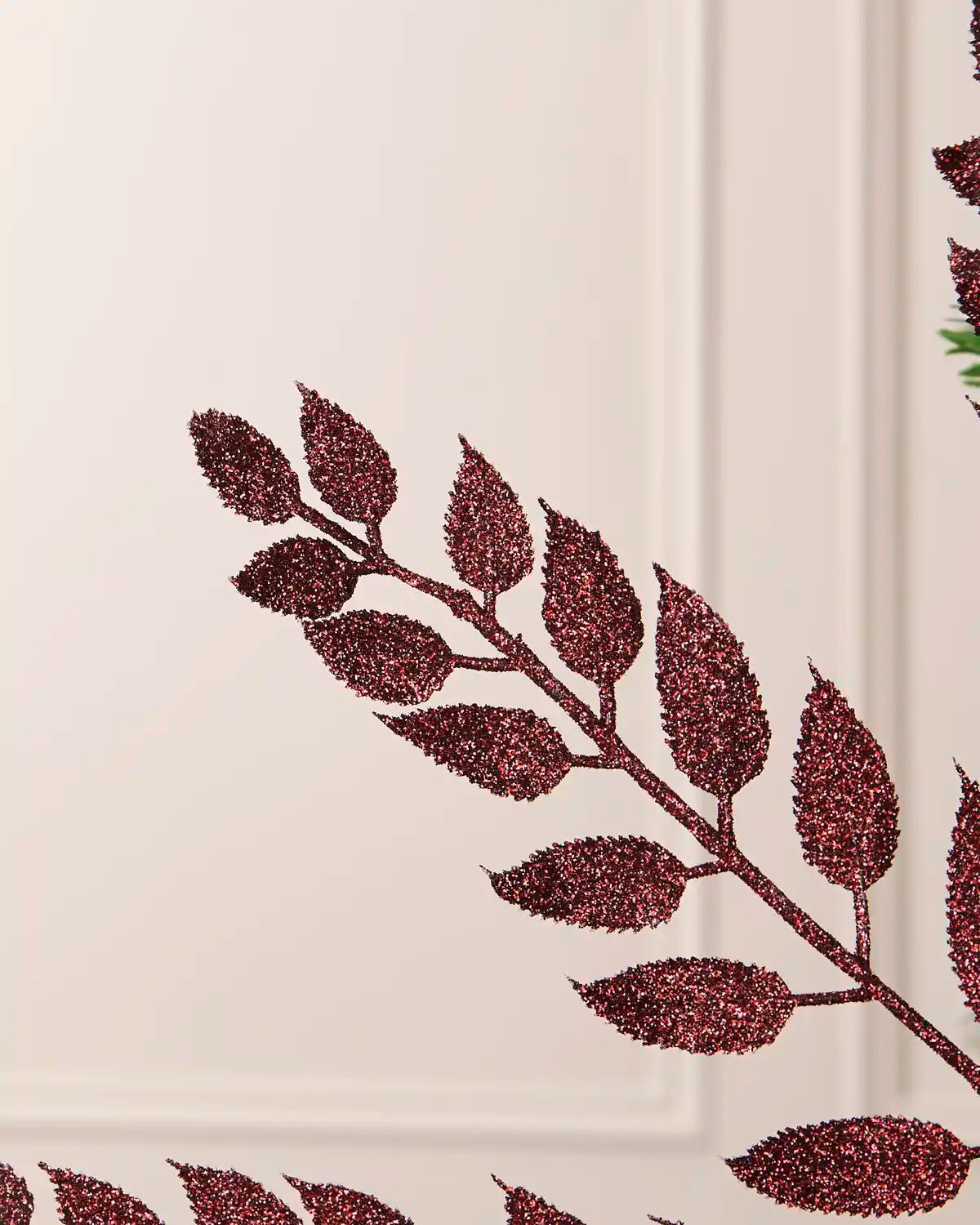 Burgundy Leaf Christmas Tree Spray, 73 cm - Image 4