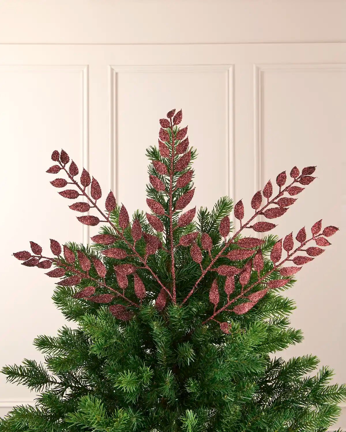 Burgundy Leaf Christmas Tree Spray, 73 cm - Image 2