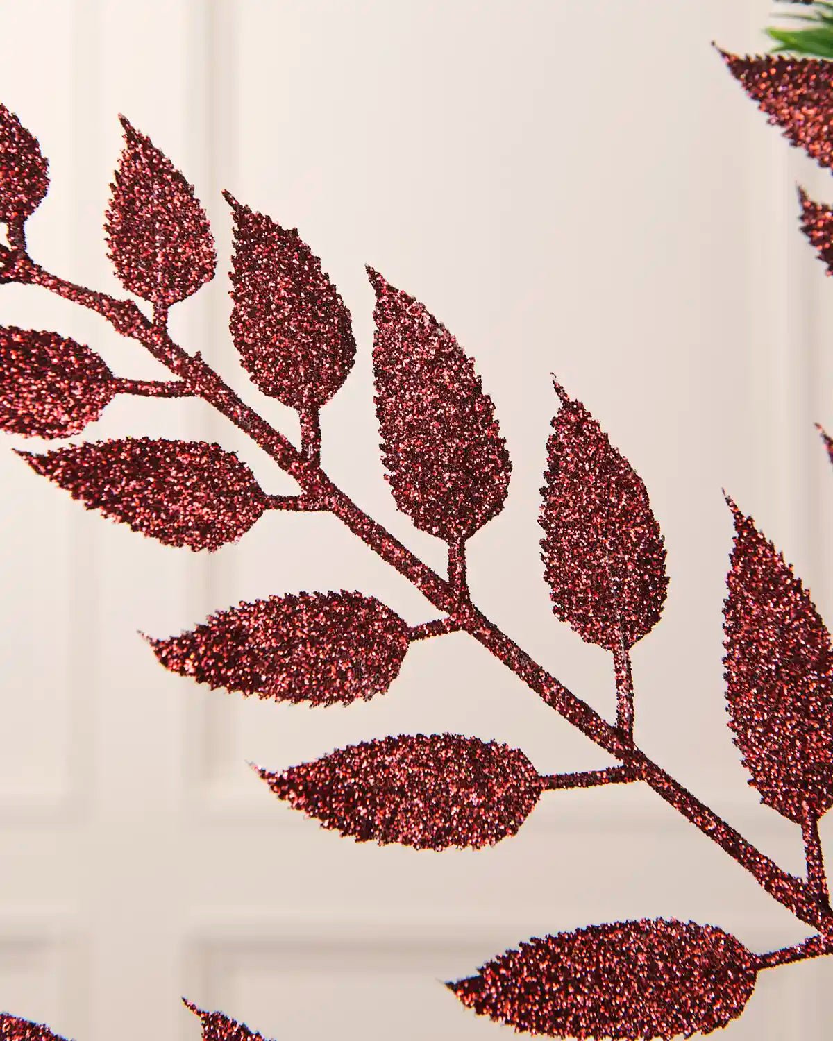 Burgundy Leaf Christmas Tree Spray, 73 cm - Image 3