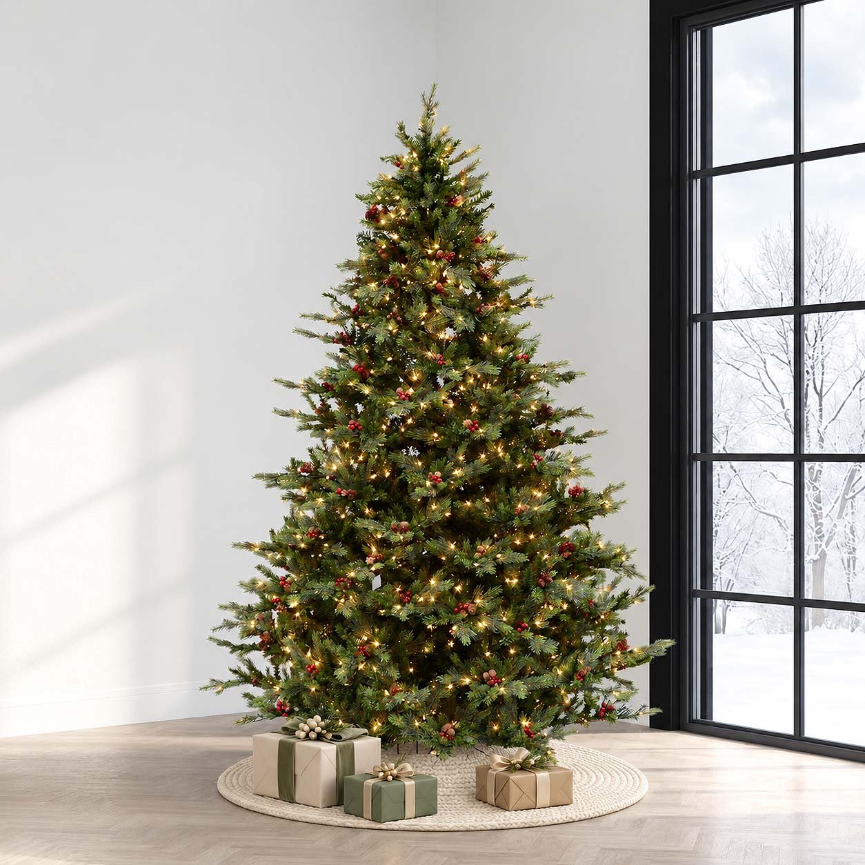 7.5' Deluxe Santa Fe Tree-ColorChange 3mm LED PowerPole