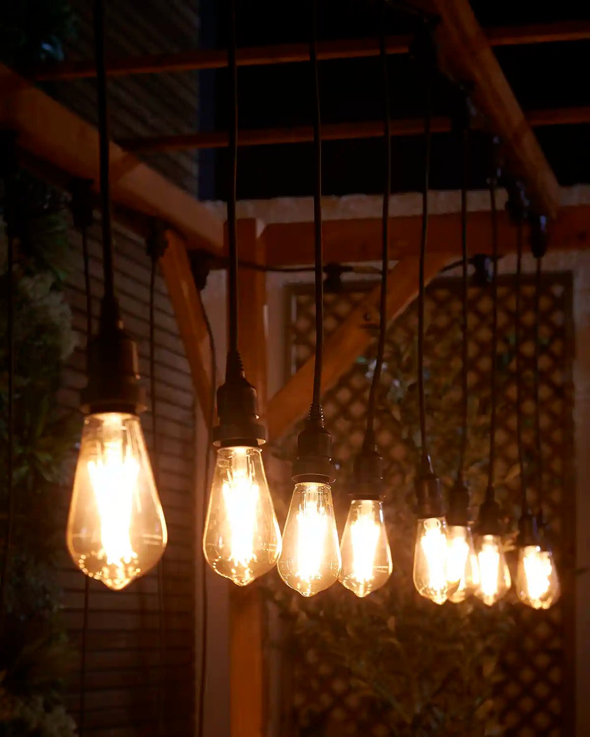Festoon Series E27 Outdoor Festoon Pendant, Black Rubber Cable - Image 2