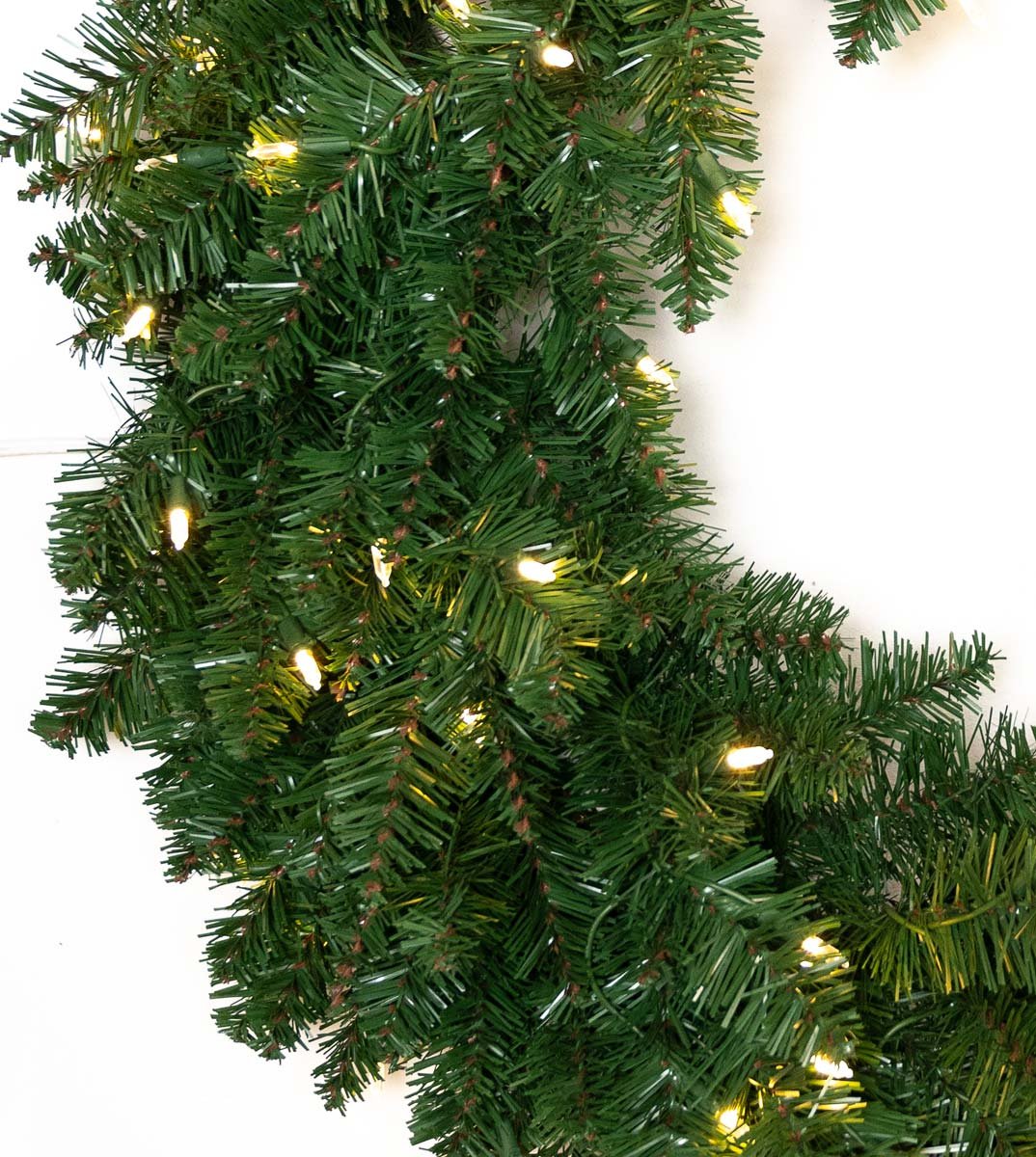 36" Finley Spruce Wreath - Clear LED - Image 2