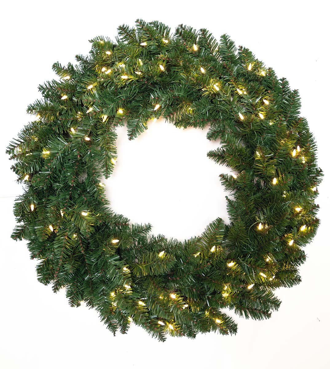 36" Finley Spruce Wreath - Clear LED