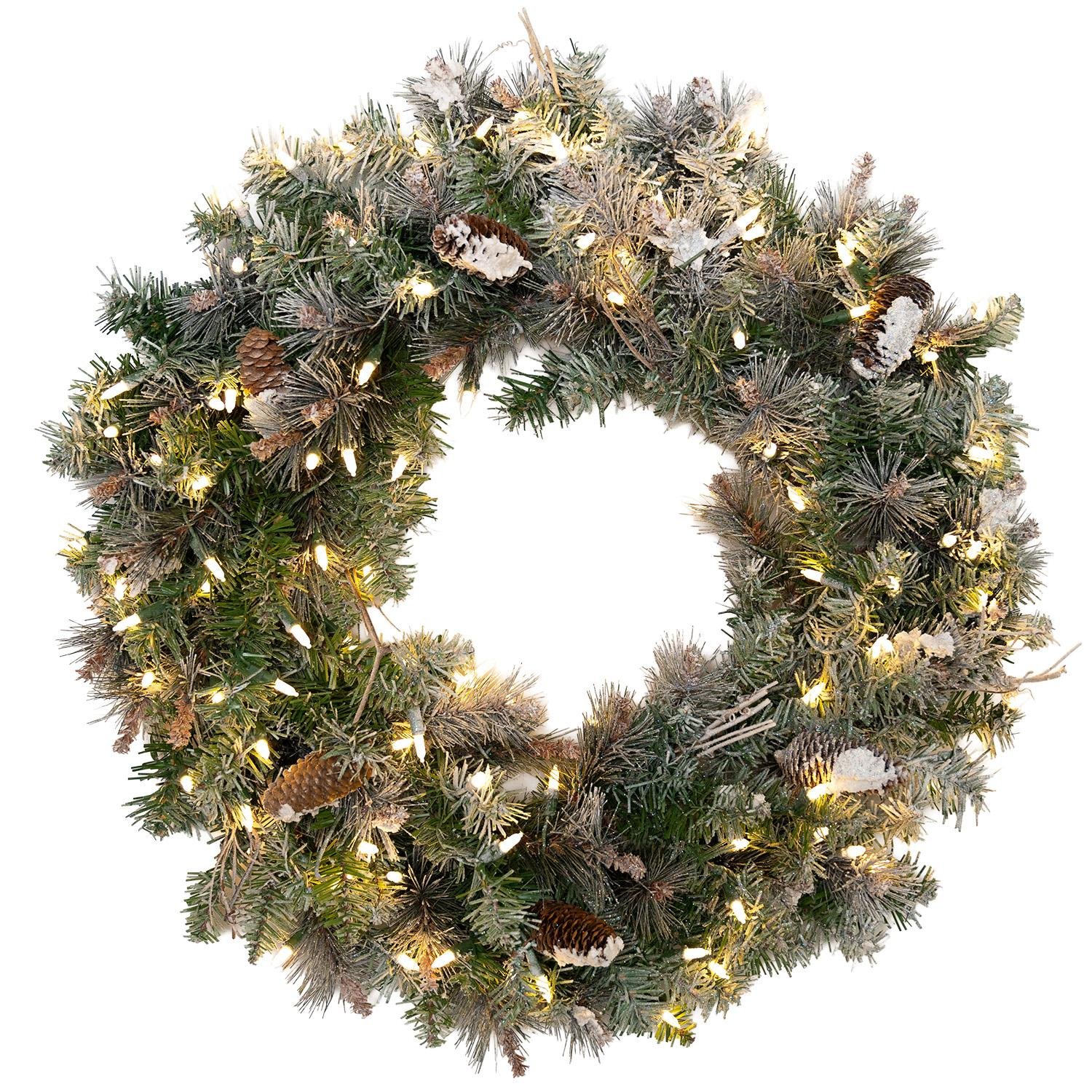 Frosted Virginia Wreath and Garland - Image 5