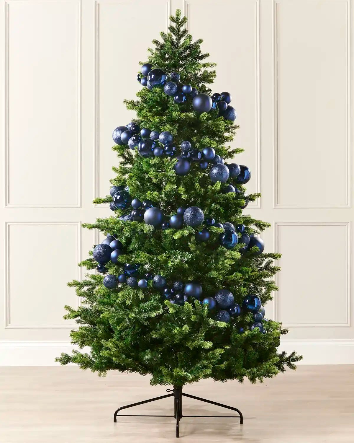 Navy Bauble Garland, 9 ft