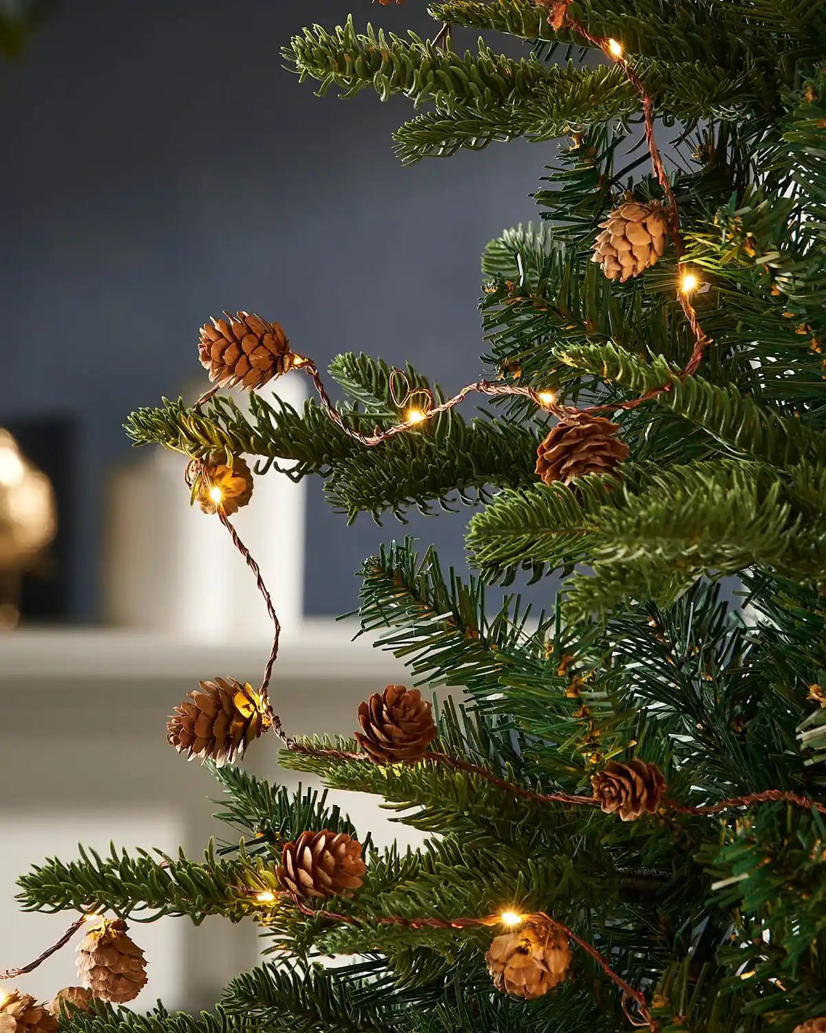 Pre-Lit 20 LED Pinecone Light String, 6 ft - Image 3
