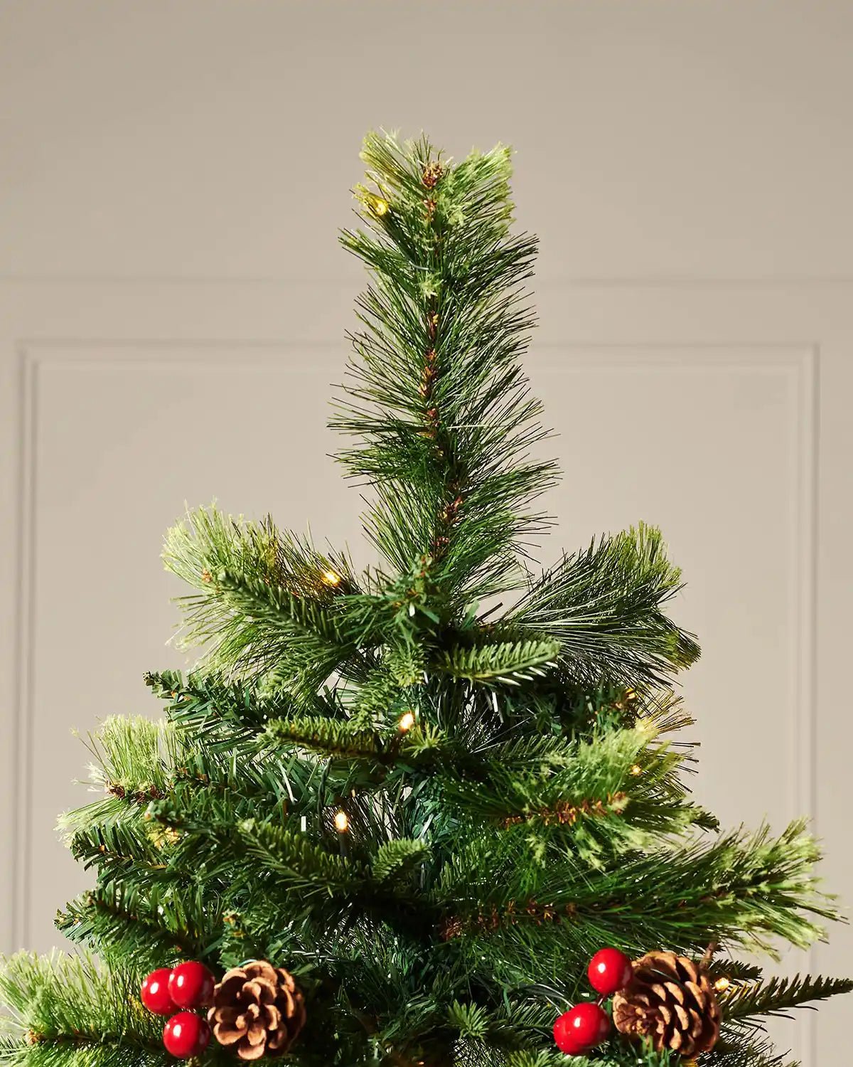 Pre-Lit Victorian Mixed Tip Berries & Pinecones Christmas Tree, 7 ft — 7 ft / 2.1 m - Image 4