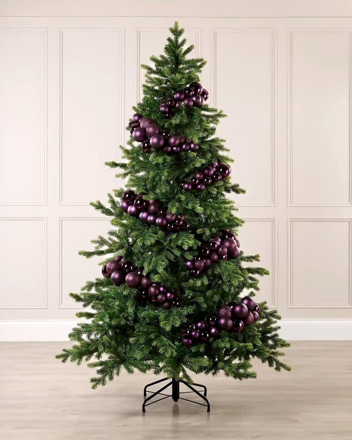 Purple Bauble Cluster Arch, 60 cm