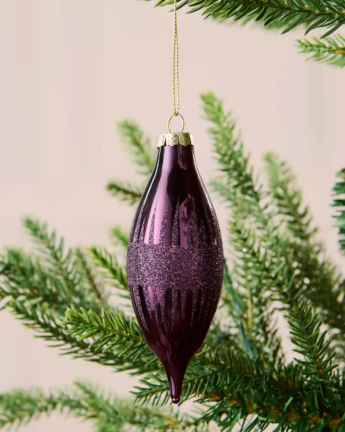 Set of 20 Glass Baubles, Purple - Image 3