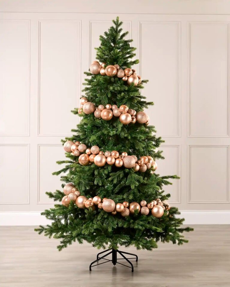 Rose Gold Bauble Garland, 9 ft