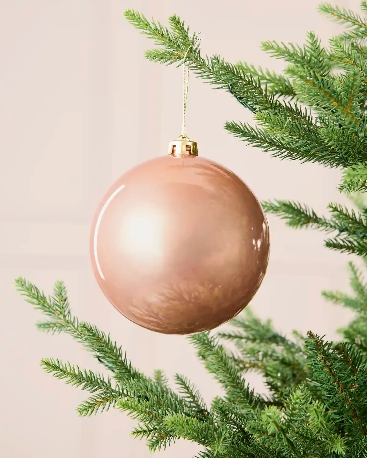 Rose Gold Oversized Shatterproof Bauble, Gloss, 15 cm — 15 cm / Gloss