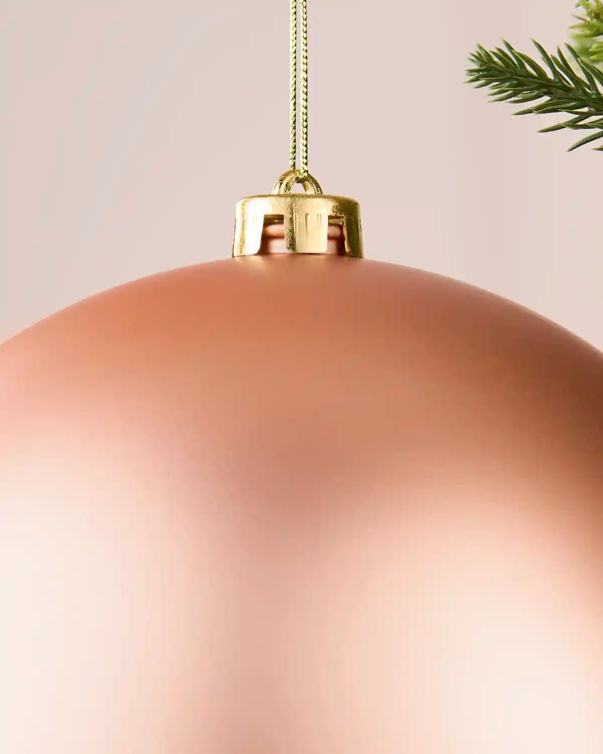 Rose Gold Oversized Shatterproof Bauble, Matt, 20 cm — 20 cm / Matt - Image 4
