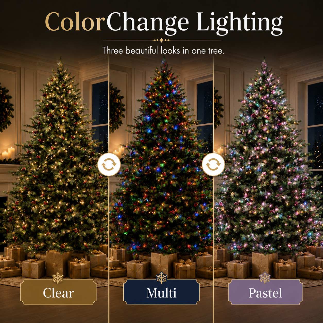 7.5' Deluxe Santa Fe Tree-ColorChange 3mm LED PowerPole - Image 5