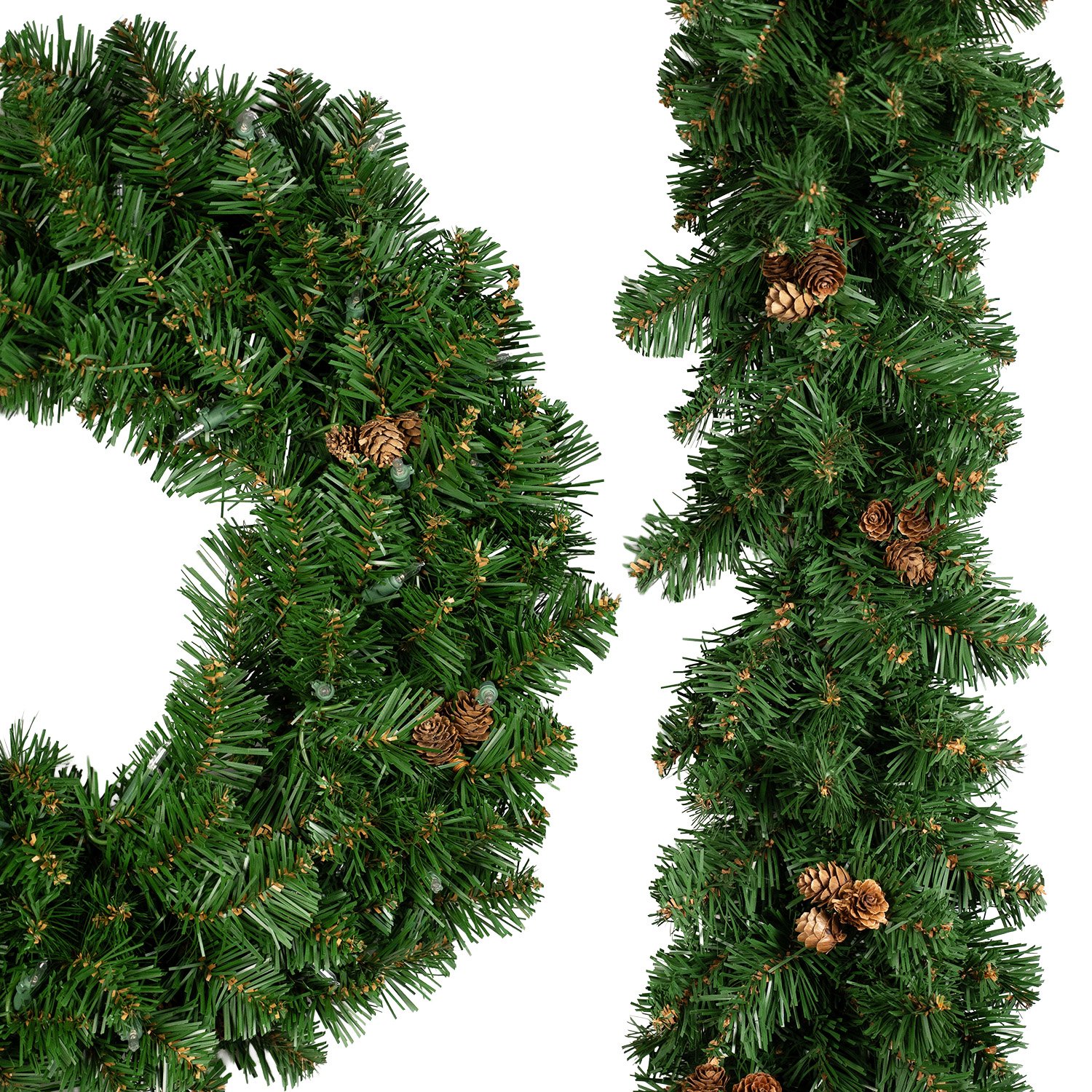 18' X 10" Scottsdale Spruce Garland - Clear LED - Image 2
