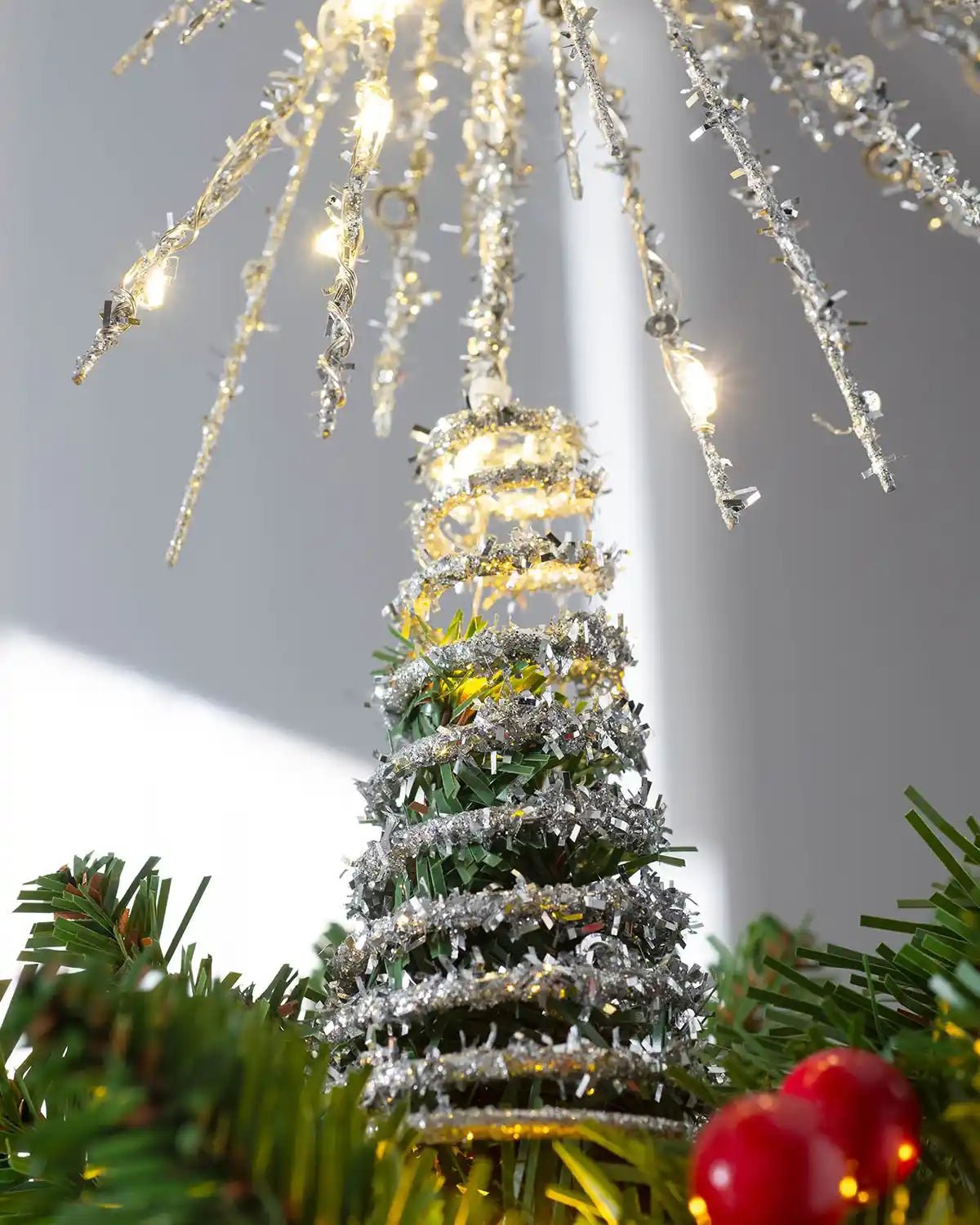 Starburst Christmas Tree Topper, Silver, 32 cm - Image 2