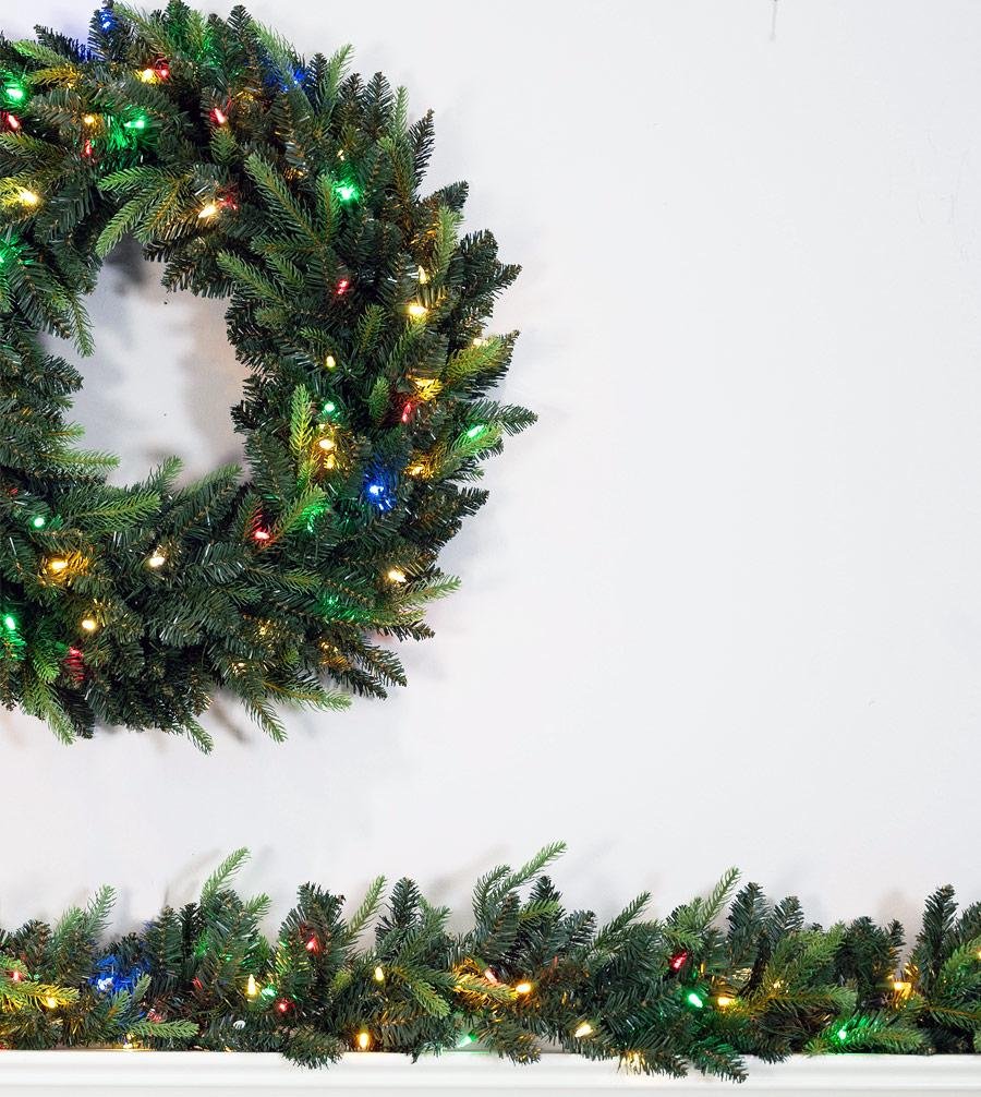 9' X 12" Western Balsam Garland - ColorChange LED - Image 5