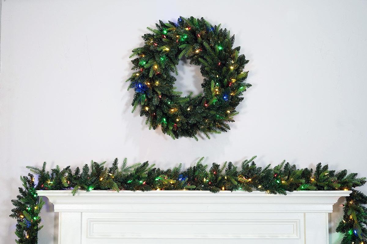 9' X 12" Western Balsam Garland - ColorChange LED - Image 6