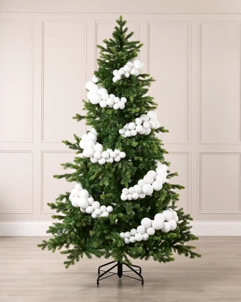White Bauble Cluster Arch, 60 cm