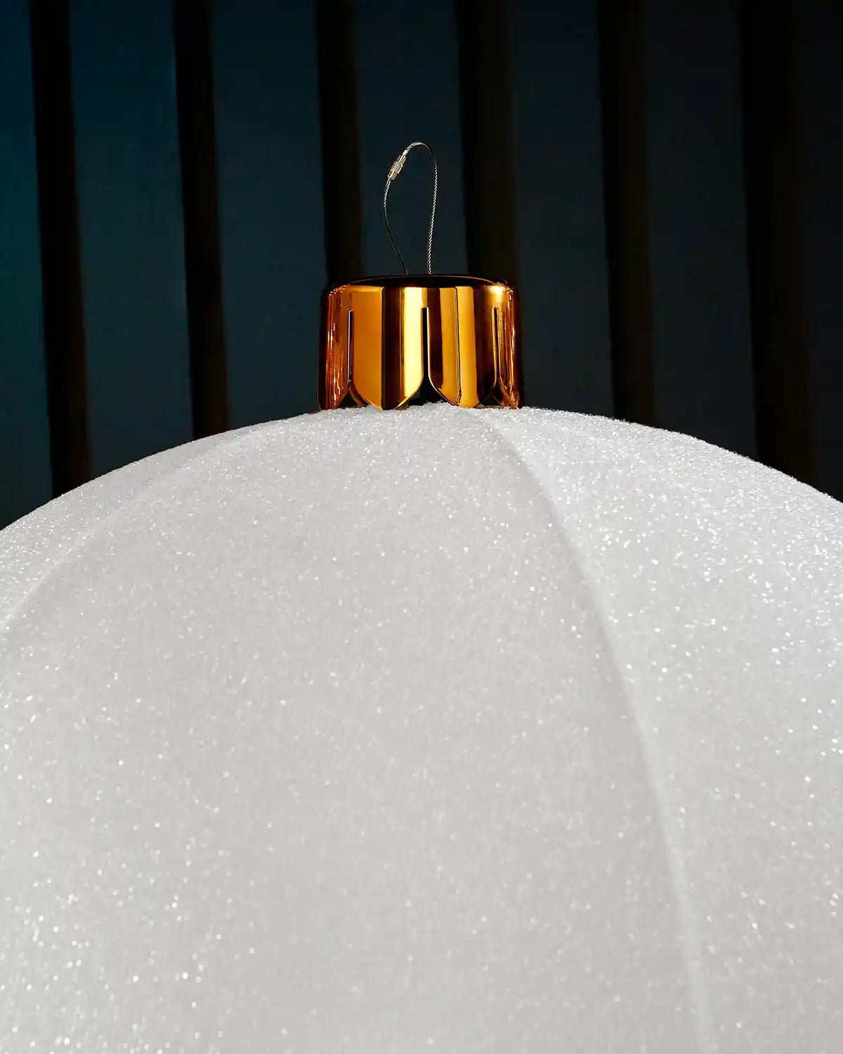 Inflatable Tinsel Christmas Bauble, White, 76 cm - Image 2